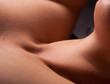 Body landscape of the neck of a young Mexican woman