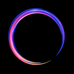 Vivid abstract background. Beautiful design of rotation frame.  .Mystical portal. Bright sphere lens. Rotating lines. Glow ring. .Magic neon ball. Led blurred swirl. Spiral glint lines.