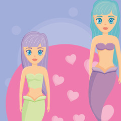 Poster - Cute mermaid icon 