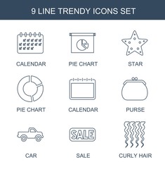 Sticker - 9 trendy icons