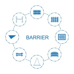 Canvas Print - barrier icons