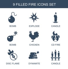 Poster - 9 fire icons