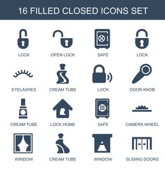 Poster - 16 closed icons