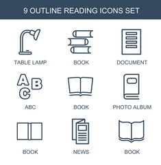 Poster - 9 reading icons