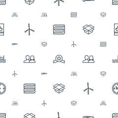 Poster - vector icons pattern seamless white background