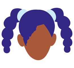 Poster - little black girl head character