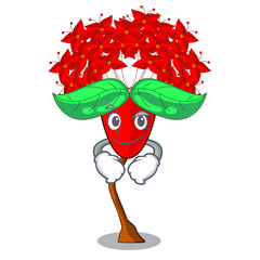 Poster - Smirking ixora flowers in shape of mascot