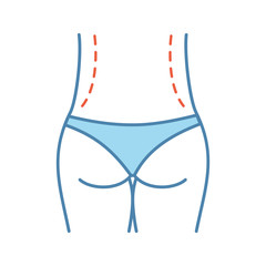 Poster - Waist correction surgery color icon