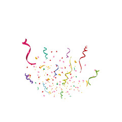 Wall Mural - Colorful bright confetti isolated on transparent background. Festive vector illustration