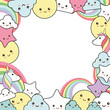 © justaa - Background with unicorn - kawaii style