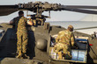 © Mike Mareen - crew of technicians in handling combat helicopter