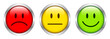 © Jan Engel - 3 Mood Faces Green/Yellow/Red Silver Shine
