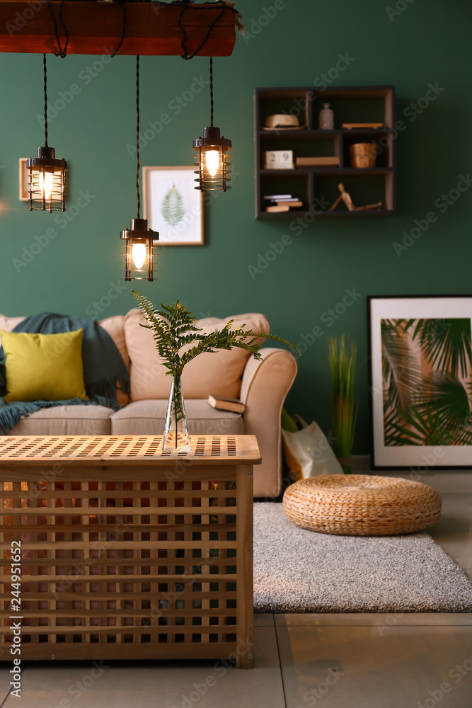 Beautiful interior of modern comfortable room