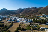 Fototapeta Do pokoju - Amorgos island- Aerial view of Chora village. Greece, Cyclade