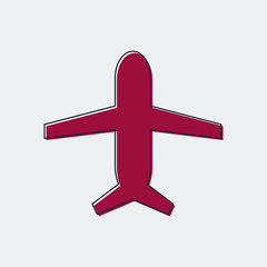 Wall Mural - Plane Line Flat Icon.Graphic Design.Vector Illustration