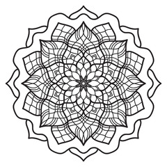 abstract mandala graphic design decorative elements isolated on white color background for abstract 