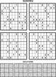 Four sudoku puzzles of comfortable (easy, yet not very easy) level, on A4 or Letter sized page with margins, suitable for large print books, answers included. Set 8.
