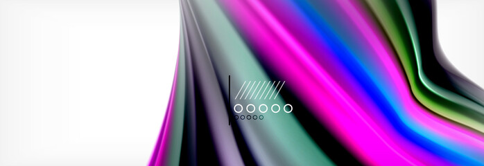 Fluid liquid colors abstract background, colorful geometric background - fluid shapes composition