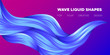 © ingara - Wave Liquid. Abstract Background with Fluid Shapes. Trendy Vector Illustration EPS10 for Your Design. Creative Interweaving. Color Liquid Shapes with Flow Effect for Business Card, Banner, Cover. Art.