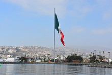 Mexican Flag In Ensenada, Mexico