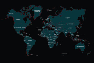 earth map template solid color design for education, science, web presentations. vector illustration