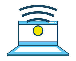 technology laptop cartoon