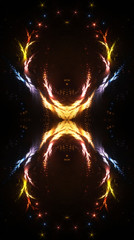 Canvas Print - artistic abstract multicolored modern fractals artwork as an x-mark