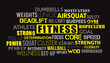 © julied - Fitness word cloud concept text is outline