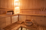 Wooden Sauna, wet area, steam, recreation zone