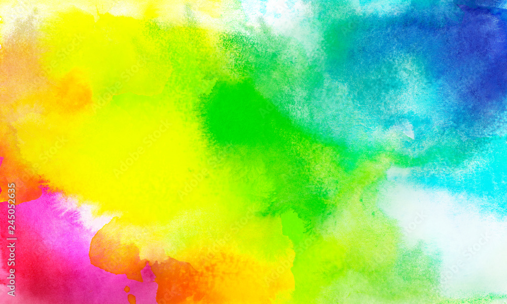 aquarell farben textur verlauf bunt - obrazy, fototapety, plakaty 