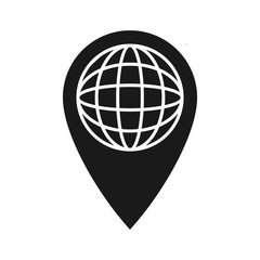 Wall Mural - pin map vector logo.