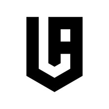 Letter L And A Vector Logo.