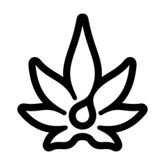 Poster - cannabis oil logo. cbd symbol.