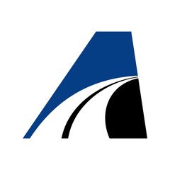 Wall Mural - letter a with road or way symbol. vector logo