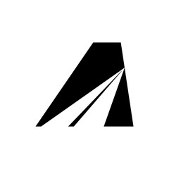 Wall Mural - letter a with road or way symbol. vector logo