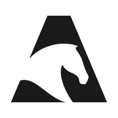 Poster - horse vector logo.