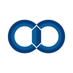 Wall Mural - letter O I and O vector logo. Circle logo.