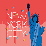 Fototapeta Miasto - new york city card