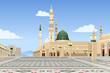 Medina Mosque in Saudi Arabia Illustration