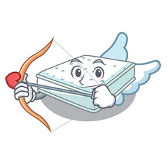 Poster - Cupid mattress isolated on the with mascot