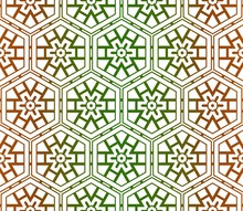 Green, Brown Color Vector Cover In Geometric Style. Seamless Pattern. Modern Template For Page, Background, Banner