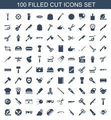 Canvas Print - 100 cut icons