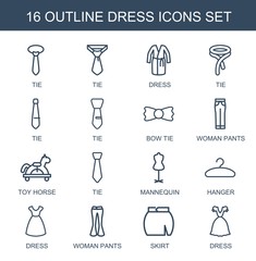 Canvas Print - dress icons