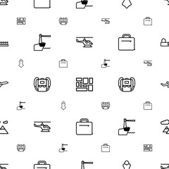 Poster - tourism icons pattern seamless white background