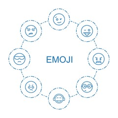 Wall Mural - emoji icons