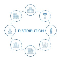 Sticker - 8 distribution icons