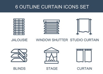 Wall Mural - curtain icons