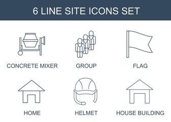 Wall Mural - 6 site icons