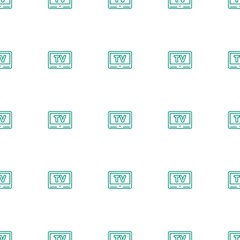 Poster - TV icon pattern seamless white background