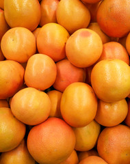 Wall Mural - Ripe grapefruit on shop window